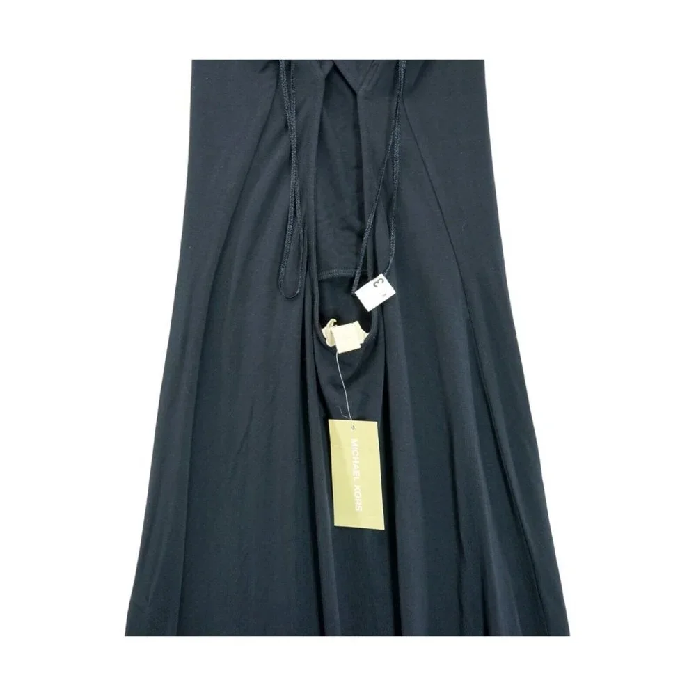 NWT MICHAEL KORS Women's‎ Solid Halter Maxi Dress Size XS MSRP $140 ~ Navy